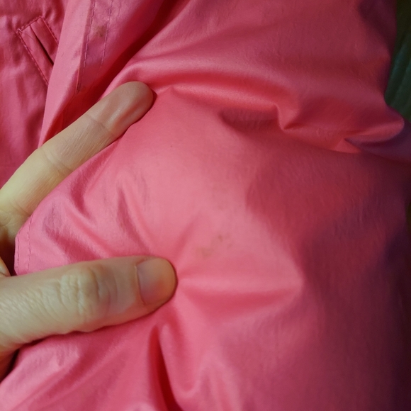 1st Down Vintage Coral Pink Nylon Duck Down Blend Full Zip Jacket - Picture 13 of 16